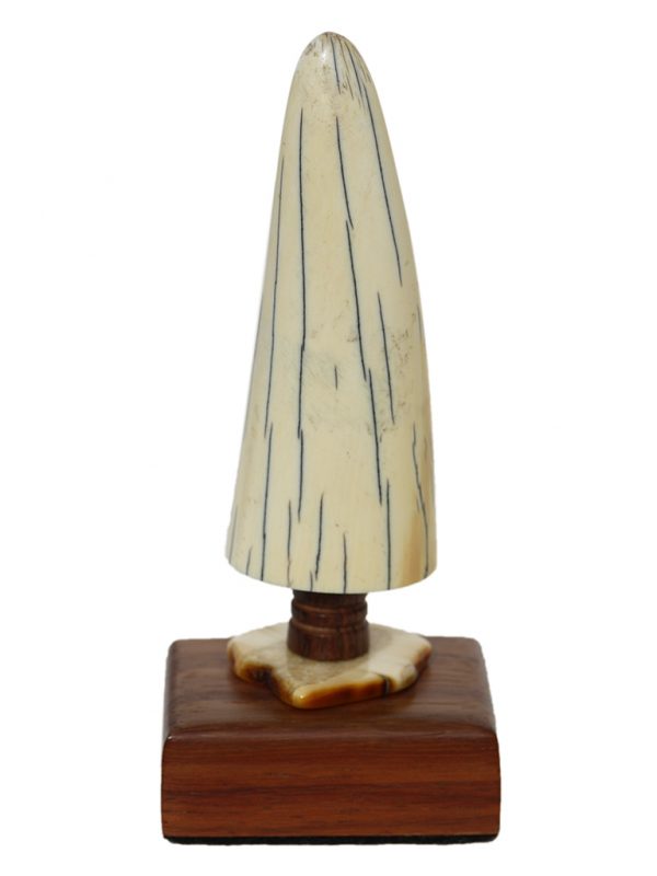 Ray Peters Scrimshaw - Stern View Whaler