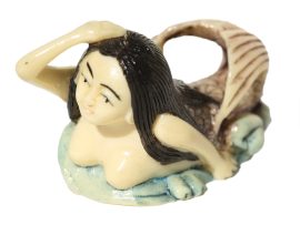 Unknown Carver - Beautiful Mermaid Netsuke (Oxbone)