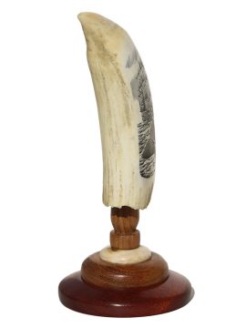 Ray Peters Scrimshaw - Whaler at Work
