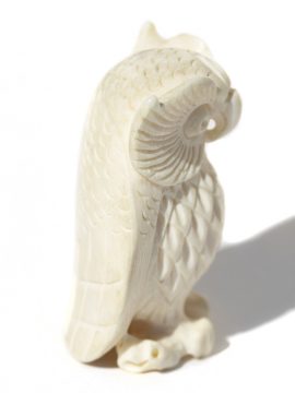 Unknown Carver - Big Feather Owl Netsuke