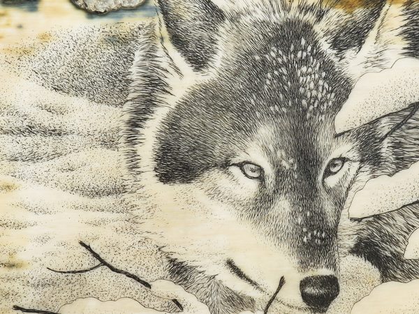 David Adams Scrimshaw - Winter Wolf Hunting