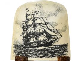 Gerry Dupont Scrimshaw - Clipper Bound for SF