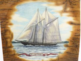 Matt Stothart Scrimshaw - Bluenose II Schooner