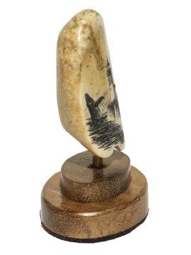 Gerry Dupont Scrimshaw - Humpback and Lighthouse