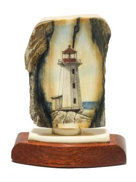 David Smith Scrimshaw - Peggy's Cove Light