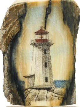 David Smith Scrimshaw - Peggy's Cove Light