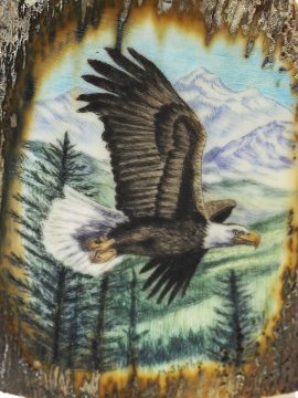 Matt Stothart Scrimshaw - Soaring Bald Eagle