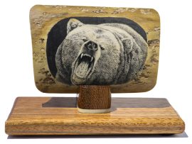 David Adams Scrimshaw - Roaring Grizzly Bear