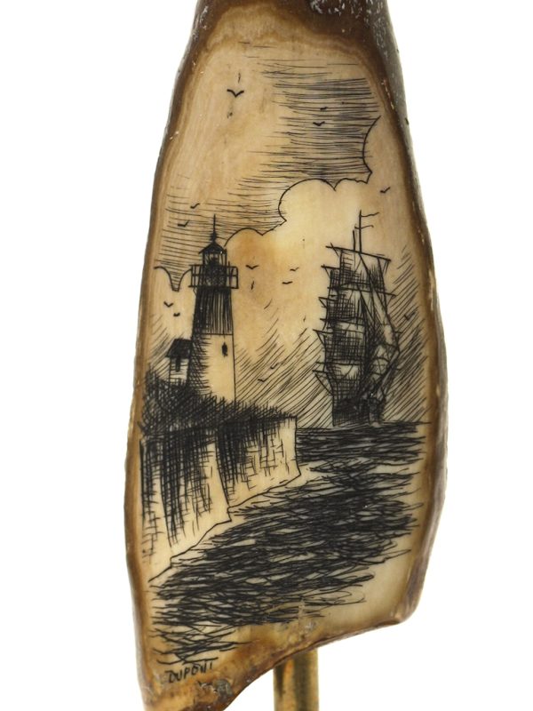 Gerry Dupont Scrimshaw - Returning Clipper Ship