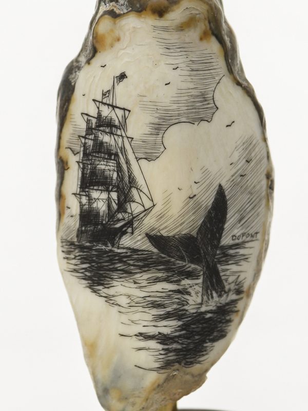 Gerry Dupont Scrimshaw - Long Gone Whale