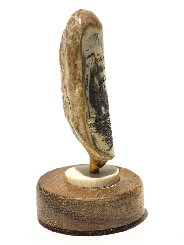 Gerry Dupont Scrimshaw -The Royal Fortune Brigantine