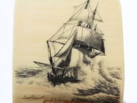David Adams Scrimshaw - Storm Swept Ship
