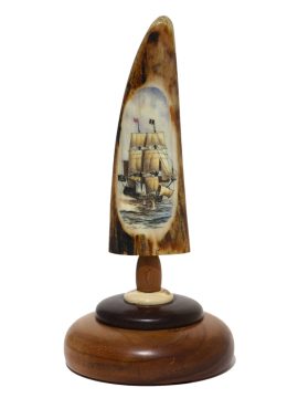 David Adams Scrimshaw - Pirate Ship Attack