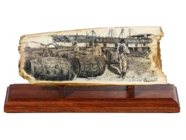 Gerry Dupont Scrimshaw - Ship Milton of New Bedford