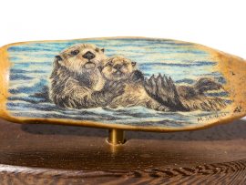 Matt Stothart Scrimshaw - Sea Otters
