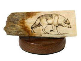 John Majak Scrimshaw - Stalking Gray Wolf