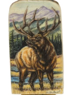 Matt Stothart Scrimshaw - Bellowing Elk