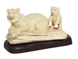 Unknown Carver - Bear With Cub