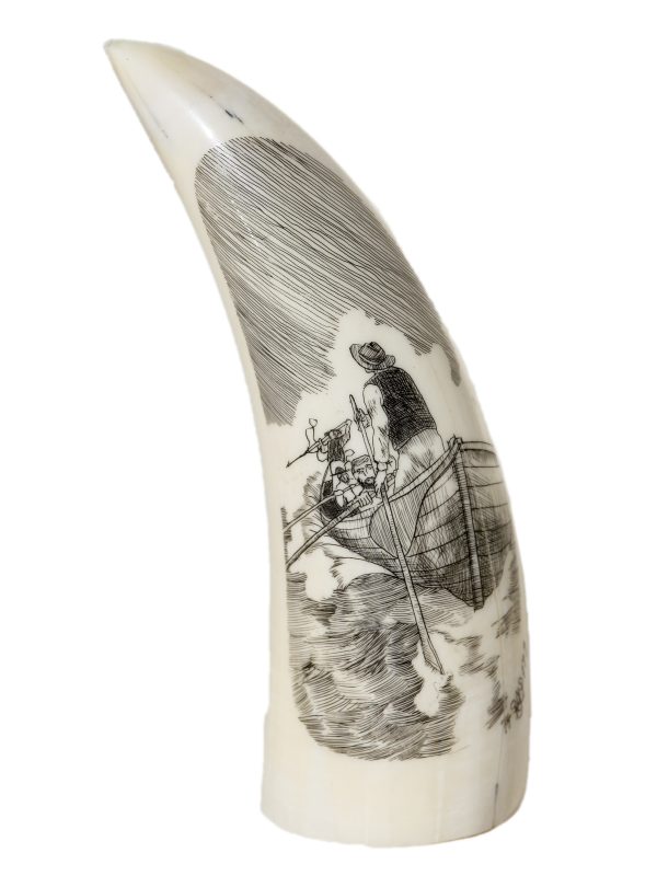 Ray Peters Scrimshaw - Whaleboat Helmsman