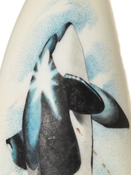 Gary Dorning Scrimshaw - Leaping Orca by Dorning