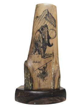 Geoff Olson Scrimshaw - Fearless Mammoth Hunter