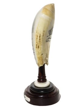 Ray Peters Scrimshaw - Upset Whaleboat!