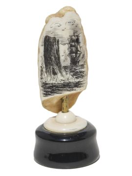 Gerry Dupont Scrimshaw - Breeching Sperm Whale