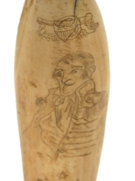 Unknown Artist - Antique Scrimshaw Military Officer