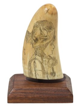 Unknown Artist - Antique Scrimshaw Two Women