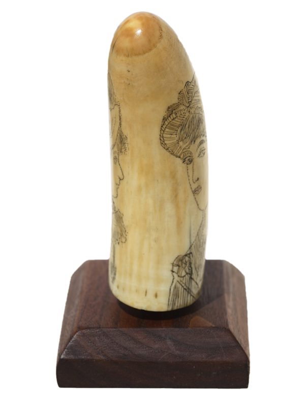 Unknown Artist - Antique Scrimshaw Two Women