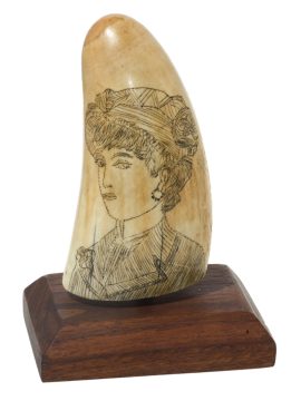 Unknown Artist - Antique Scrimshaw Two Women