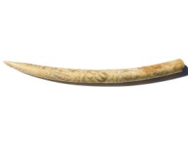 Unknown Artist - Scrimshaw on OId Pre-Ban Tusk