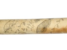 Unknown Artist - Scrimshaw on OId Pre-Ban Tusk