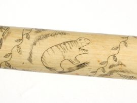 Unknown Artist - Scrimshaw on OId Pre-Ban Tusk