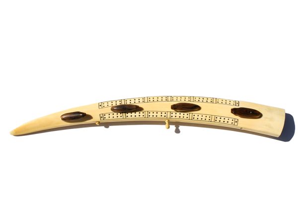 Unknown Artist - Antique Walrus Cribbage Board