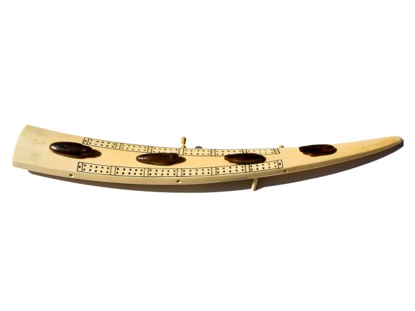 Unknown Artist - Antique Walrus Cribbage Board
