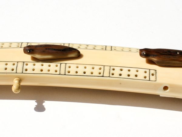 Unknown Artist - Antique Walrus Cribbage Board