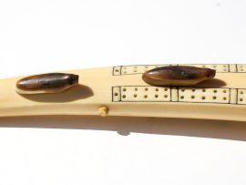 Unknown Artist - Antique Walrus Cribbage Board