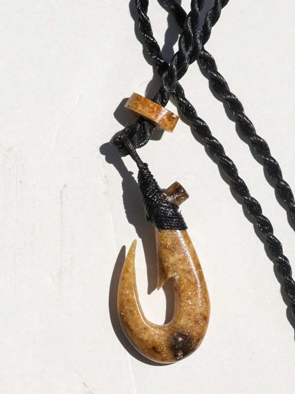 Ray Peters Carving - Ancient Walrus Fish Hook