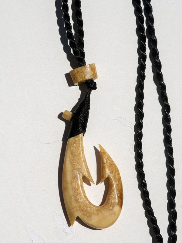 Ray Peters Carving - Ancient Walrus Fish Hook