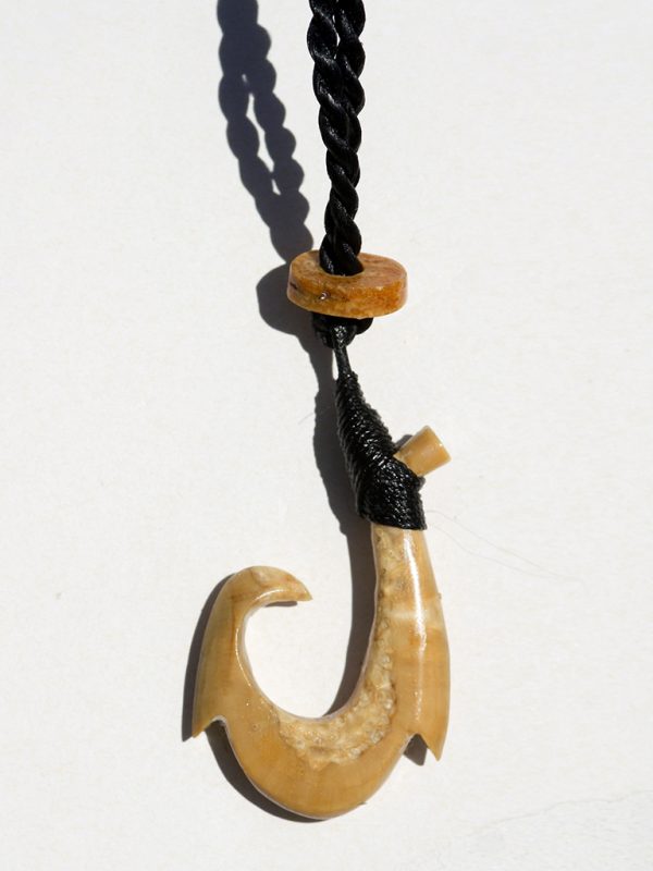 Ray Peters Carving - Ancient Walrus Fish Hook