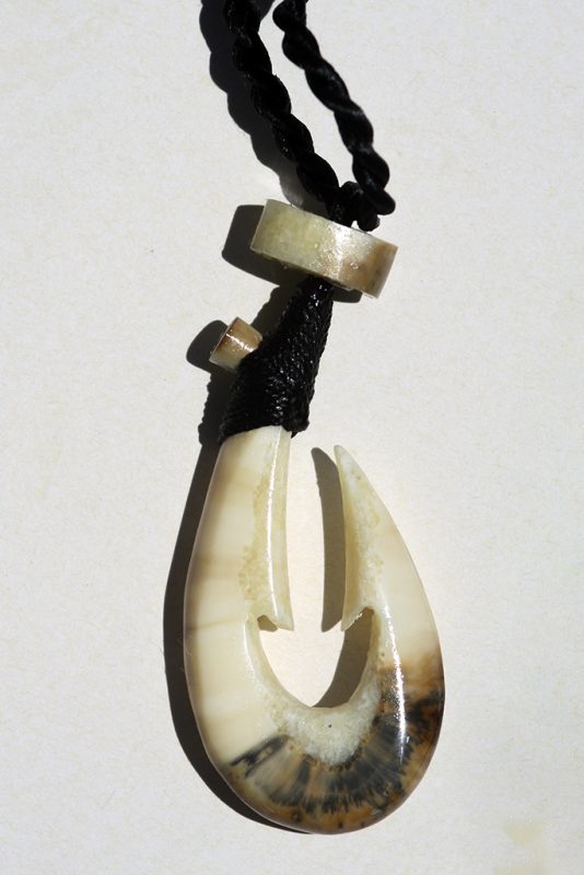 Ray Peters Carving - Ancient Walrus Fish Hook