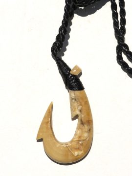Ray Peters Carving - Ancient Walrus Fish Hook