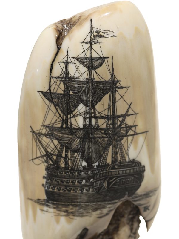 Peter Kinney Scrimshaw - Stern View H.M.S. Victory