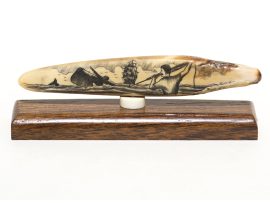 S. Rashidi Scrimshaw - Harpooner Ready to Strike