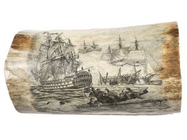 S Rashidi Scrimshaw - Battle of Camperdown 1797