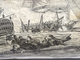S Rashidi Scrimshaw - Battle of Camperdown 1797