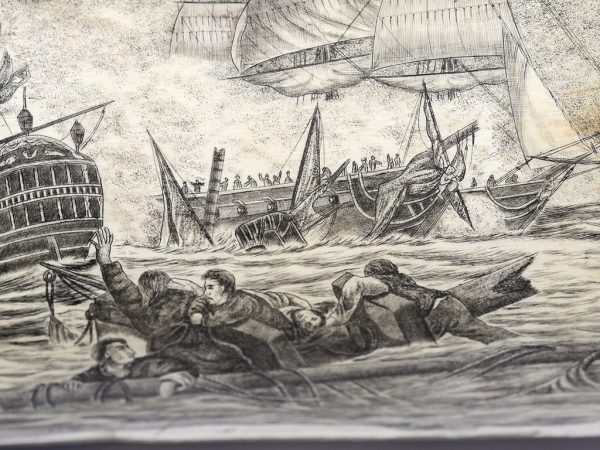 S Rashidi Scrimshaw - Battle of Camperdown 1797