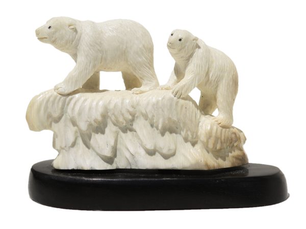 Unknown Carver - Polar Bears on Ice Floe Carving
