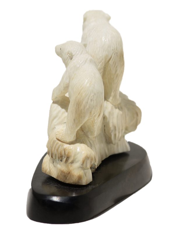 Unknown Carver - Polar Bears on Ice Floe Carving